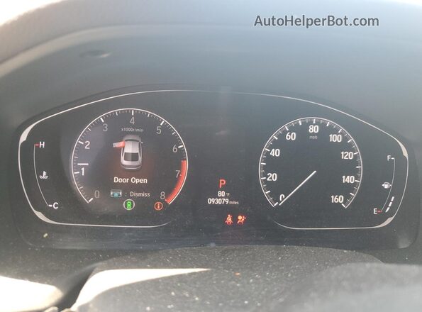 1HGCV1F32KA079594 2019 HONDA ACCORD Красный Вид щитка приборов