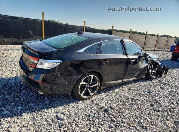 1HGCV1F32KA139650 2019 HONDA ACCORD Черный Задняя правая четверть