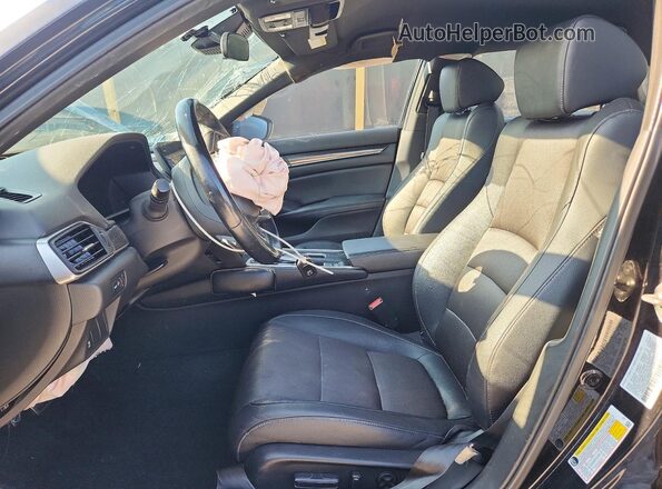 1HGCV1F32KA139650 2019 HONDA ACCORD Черный Вид салона спереди