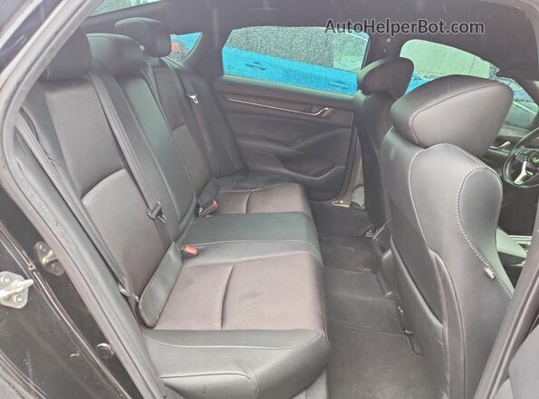 1HGCV1F32KA157372 2019 HONDA ACCORD Black Rear seats view