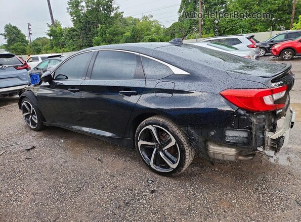 1HGCV1F32KA157372 2019 HONDA ACCORD Black Rear left