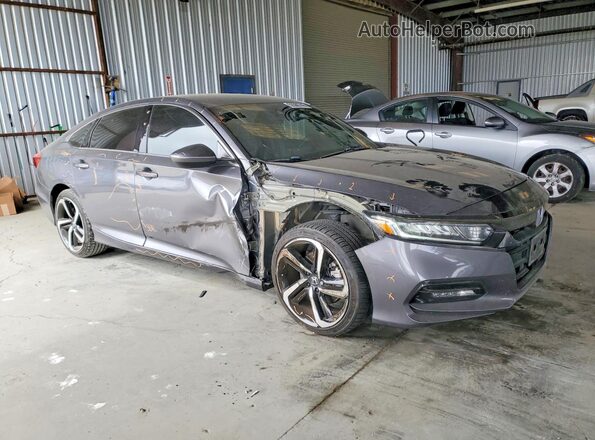 1HGCV1F32LA035824 2020 HONDA ACCORD Gray Передня права чверть