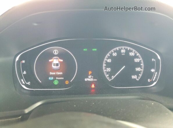 1HGCV1F32LA035824 2020 HONDA ACCORD Gray Вид щитка приладів