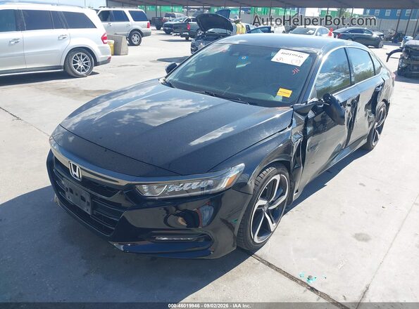 1HGCV1F32LA146700 2020 HONDA ACCORD Black Front left