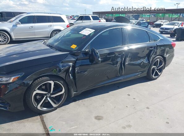 1HGCV1F32LA146700 2020 HONDA ACCORD Black Front view