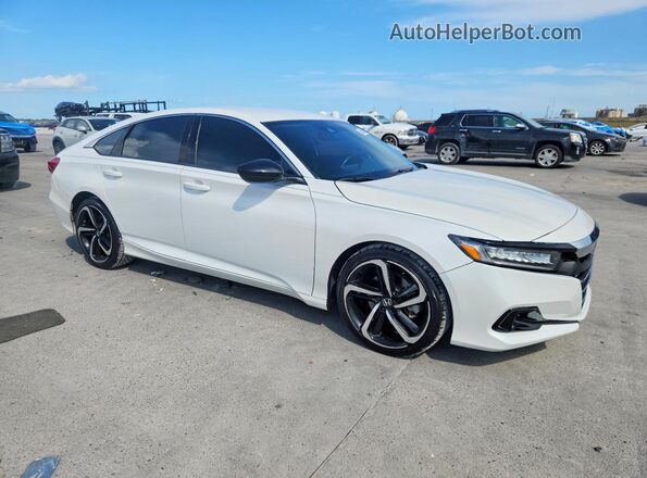 1HGCV1F32NA001904 2022 HONDA ACCORD Белый Передняя правая четверть
