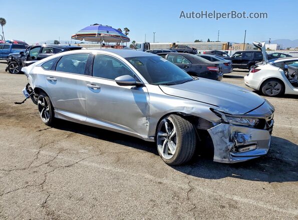 1HGCV1F33KA102722 2019 HONDA ACCORD Silver Передня права чверть