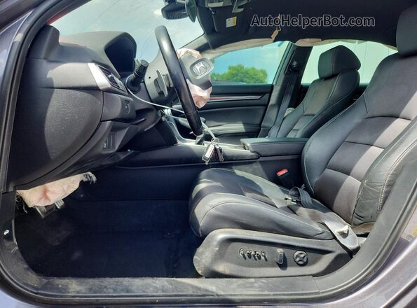 1HGCV1F33KA120542 2019 HONDA ACCORD Gray Widok wnętrza z przodu