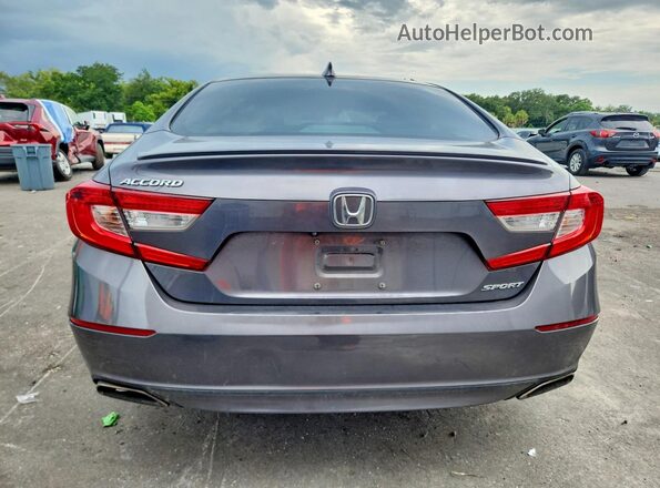 1HGCV1F33KA120542 2019 HONDA ACCORD Gray Widok z tyłu