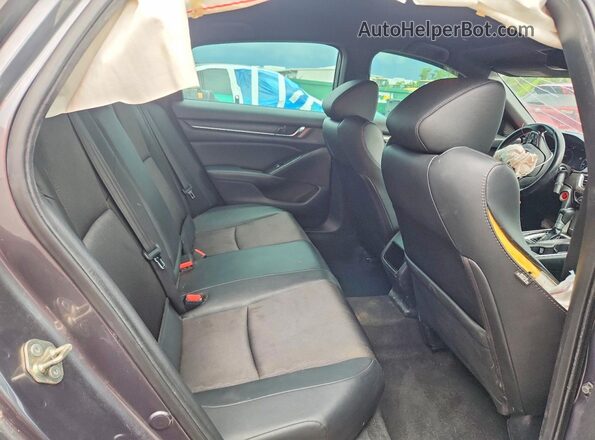 1HGCV1F33KA120542 2019 HONDA ACCORD Gray Widok tylnych siedzeń