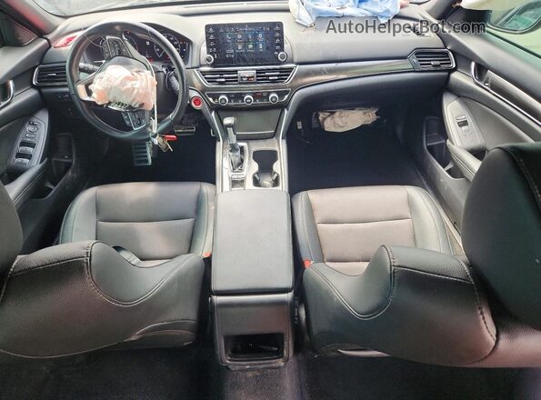 1HGCV1F33KA120542 2019 HONDA ACCORD Gray Widok deski rozdzielczej