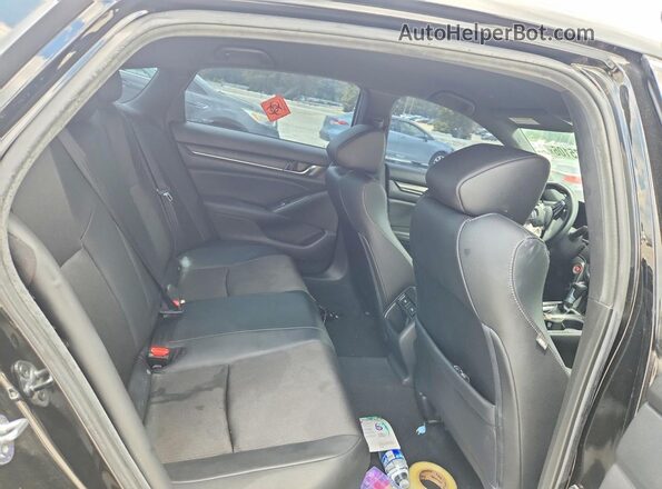 1HGCV1F33MA090543 2021 HONDA ACCORD Black Vista de los asientos traseros