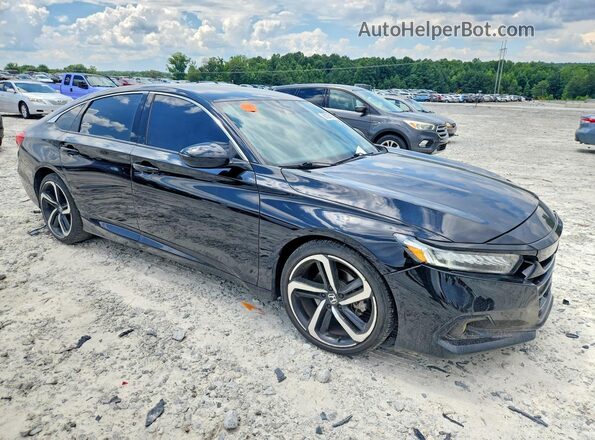 1HGCV1F33MA090543 2021 HONDA ACCORD Black Delantero derecho