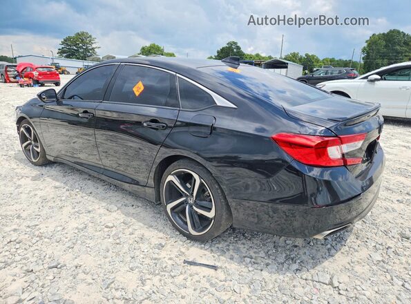 1HGCV1F33MA090543 2021 HONDA ACCORD Black Trasero izquierdo