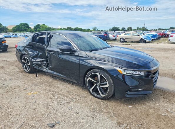 1HGCV1F34JA224374 2018 HONDA ACCORD Black Front right