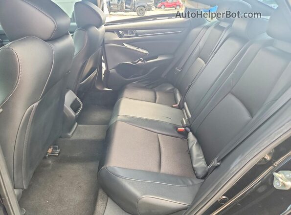 1HGCV1F34JA224374 2018 HONDA ACCORD Black Rear seats view