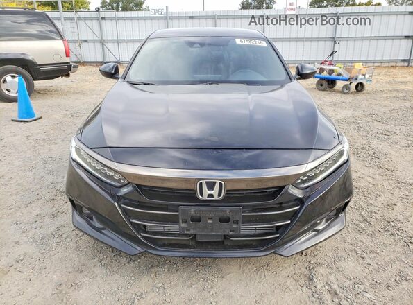 1HGCV1F34NA108601 2022 HONDA ACCORD Black Вид спереду
