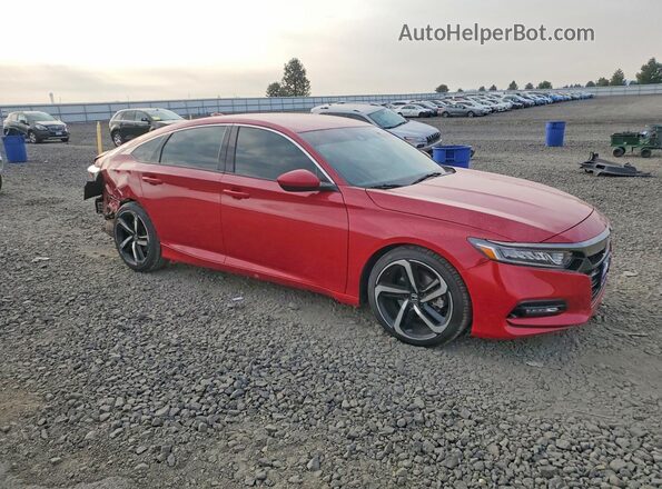1HGCV1F35JA229745 2018 HONDA ACCORD Red Առջևի աջ