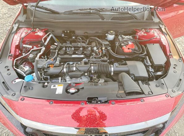 1HGCV1F35JA229745 2018 HONDA ACCORD Red Սալոնի հետևի տեսք