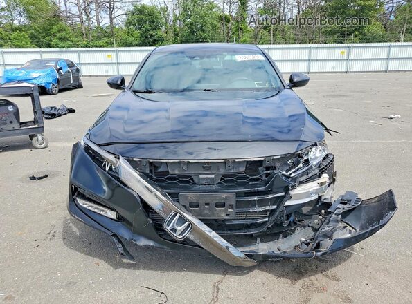 1HGCV1F35KA074096 2019 HONDA ACCORD Black Դիմացի տեսք