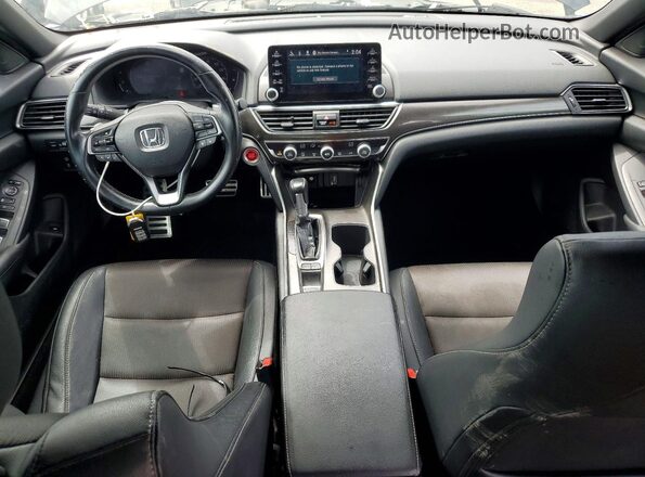 1HGCV1F35KA074096 2019 HONDA ACCORD Black Առջևի վահանակի տեսք
