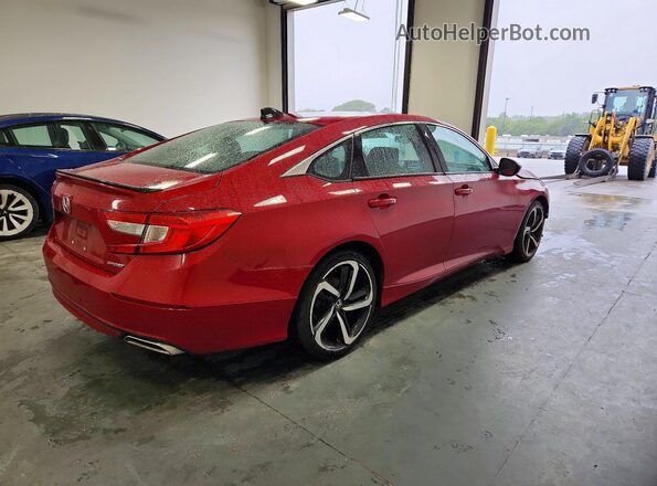 1HGCV1F35MA080533 2021 HONDA ACCORD Red Հետևի աջ