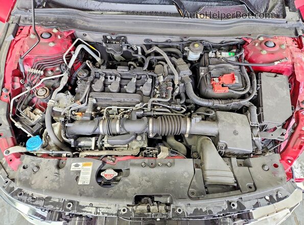 1HGCV1F35MA080533 2021 HONDA ACCORD Red Սալոնի հետևի տեսք
