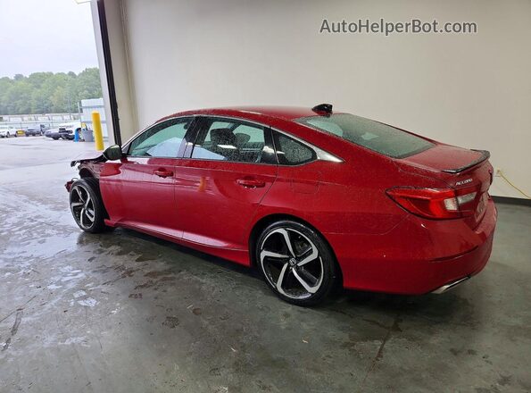 1HGCV1F35MA080533 2021 HONDA ACCORD Red Հետևի ձախ