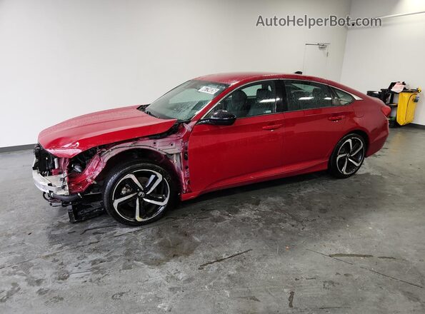 1HGCV1F35MA080533 2021 HONDA ACCORD Red Սալոնի 360 աստիճան տեսք