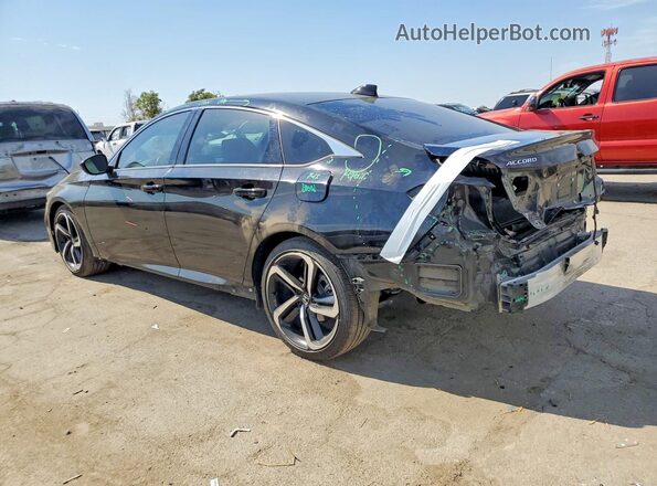1HGCV1F35NA051776 2022 HONDA ACCORD Black უკანა მარცხენა