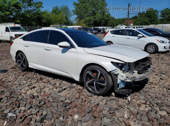 1HGCV1F36JA001057 2018 HONDA ACCORD White Delantero derecho