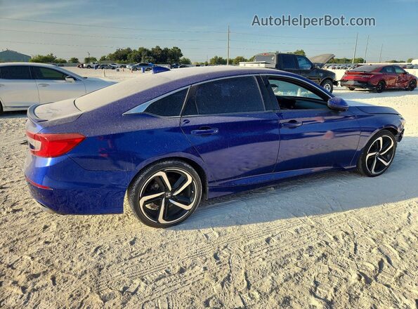 1HGCV1F36JA085980 2018 HONDA ACCORD Blue Tył prawy