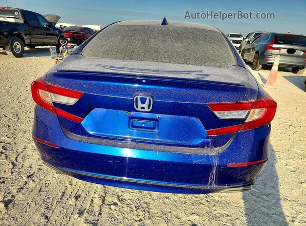 1HGCV1F36JA085980 2018 HONDA ACCORD Blue Widok z tyłu