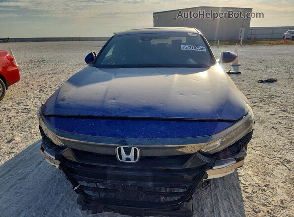 1HGCV1F36JA085980 2018 HONDA ACCORD Blue Widok z przodu