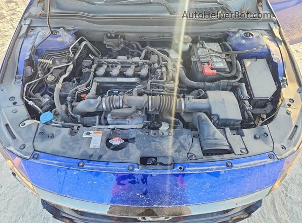 1HGCV1F36JA085980 2018 HONDA ACCORD Blue Widok wnętrza z tyłu