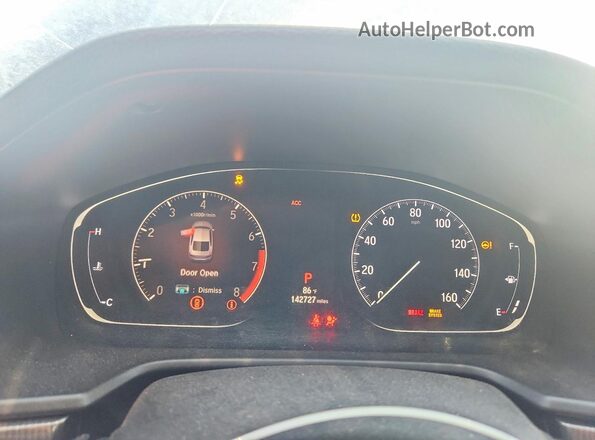 1HGCV1F36JA085980 2018 HONDA ACCORD Blue Widok zestawu wskaźników