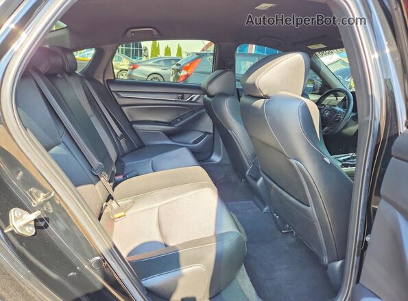 1HGCV1F36KA056593 2019 HONDA ACCORD Black Հետևի նստատեղերի տեսք