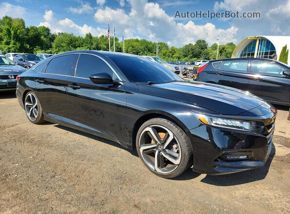 1HGCV1F36KA056593 2019 HONDA ACCORD Black Առջևի աջ