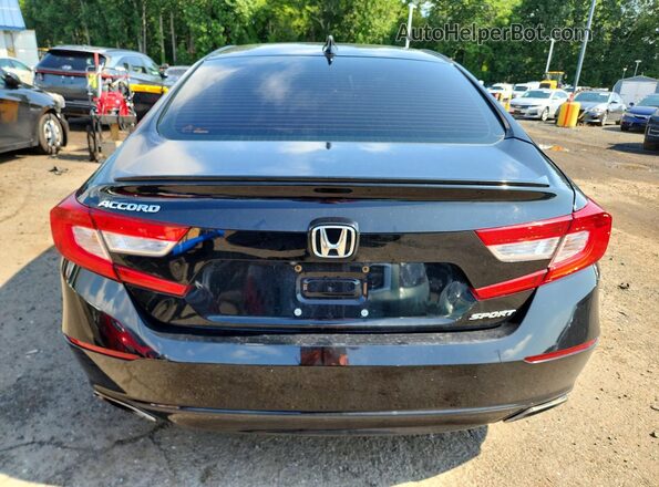 1HGCV1F36KA056593 2019 HONDA ACCORD Black Հետևի տեսք