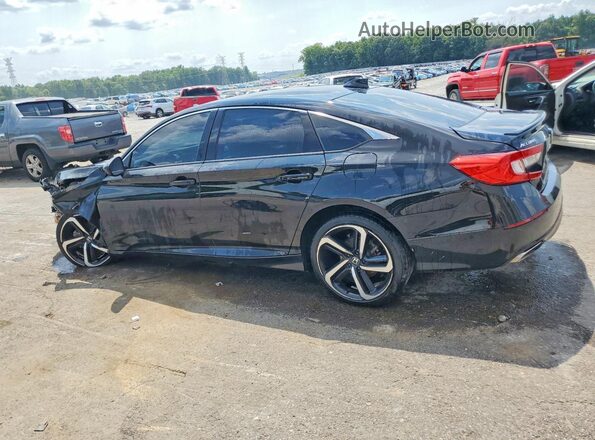 1HGCV1F36KA074091 2019 HONDA ACCORD Black Задня ліва чверть