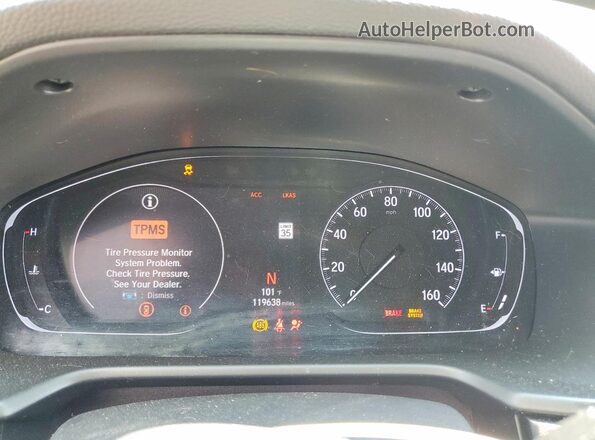 1HGCV1F36KA074091 2019 HONDA ACCORD Black Вид щитка приладів
