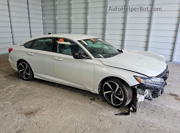 1HGCV1F36NA089176 2022 HONDA ACCORD Белый Передняя правая четверть