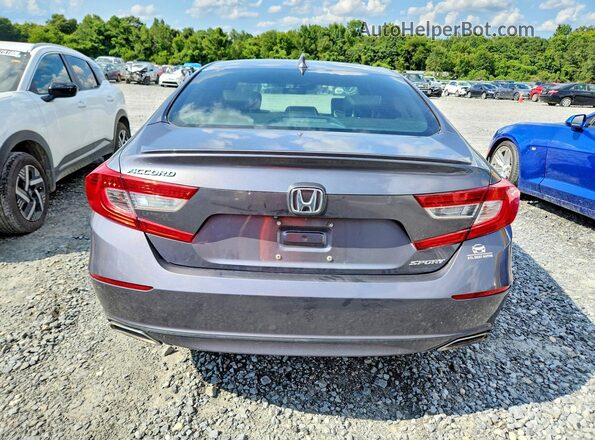 1HGCV1F37JA112667 2018 HONDA ACCORD Gray Widok z tyłu