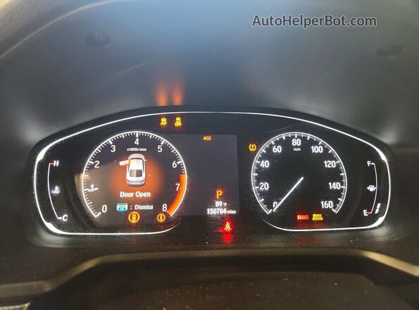 1HGCV1F37JA112667 2018 HONDA ACCORD Gray Widok zestawu wskaźników