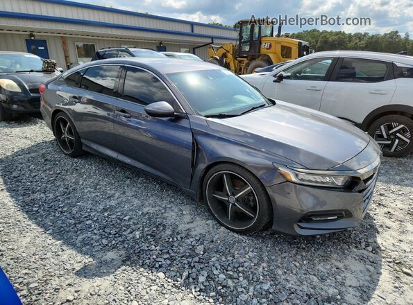 1HGCV1F37JA112667 2018 HONDA ACCORD Gray Widok naklejki z numerem VIN