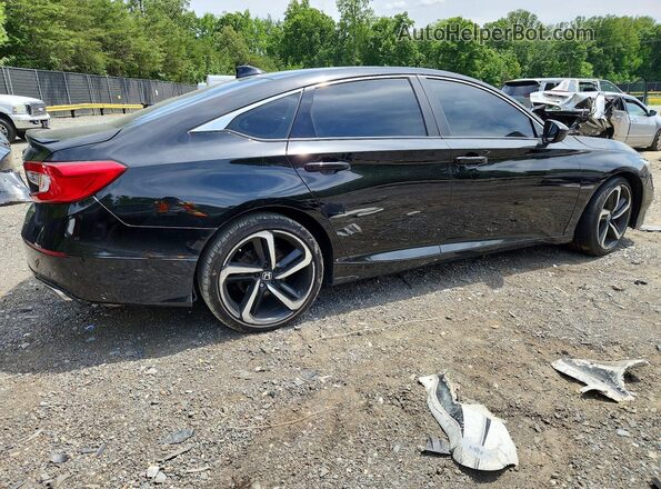 1HGCV1F37JA170939 2018 HONDA ACCORD Черный Задняя правая четверть