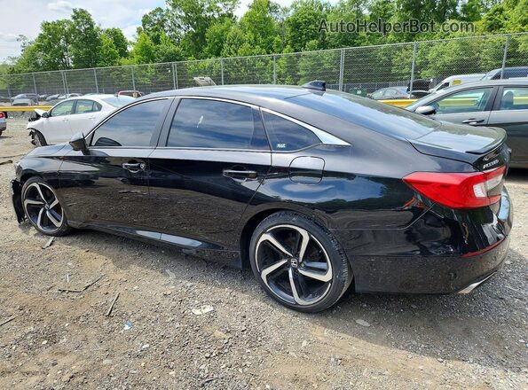 1HGCV1F37JA170939 2018 HONDA ACCORD Черный Задняя левая четверть