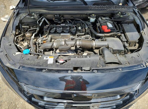 1HGCV1F37JA170939 2018 HONDA ACCORD Черный Вид задней части салона