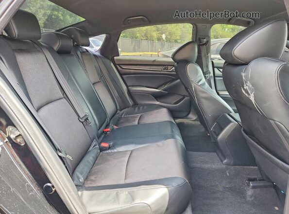 1HGCV1F37JA170939 2018 HONDA ACCORD Черный Вид задних сидений