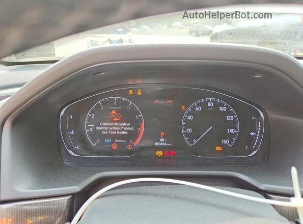 1HGCV1F37KA107552 2019 HONDA ACCORD White Widok zestawu wskaźników